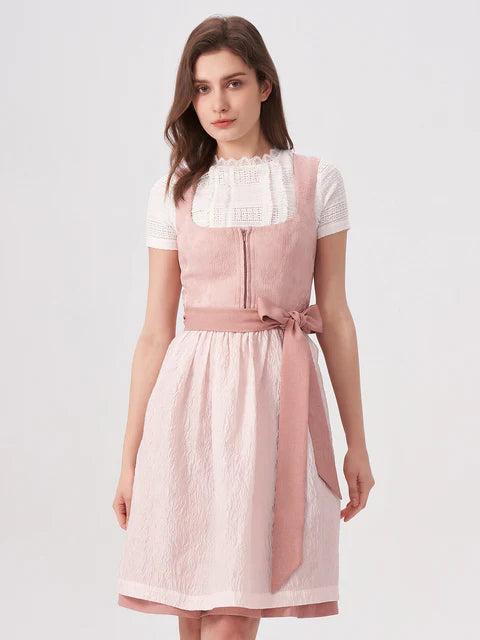 The magic of the dirndl: velvet, suede and pink