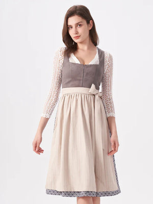 Dirndl – Timeless elegance and modern practicality: Dirndl with front zipper, red velvet dirndl and dirndl grey velvet