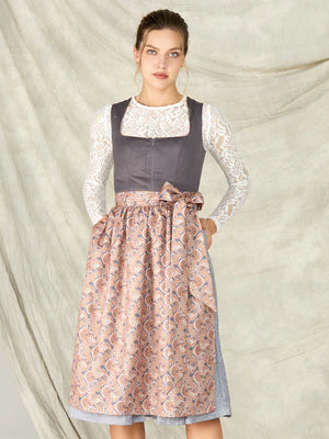 Dirndl Samt Sale: Günstige Luxusmode – Dunkelgrünes, Blaues und Graues Samt-Dirndl im Trend