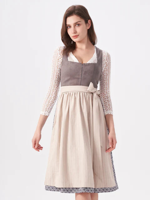 Dirndl dress grey: timeless elegance in traditional costume