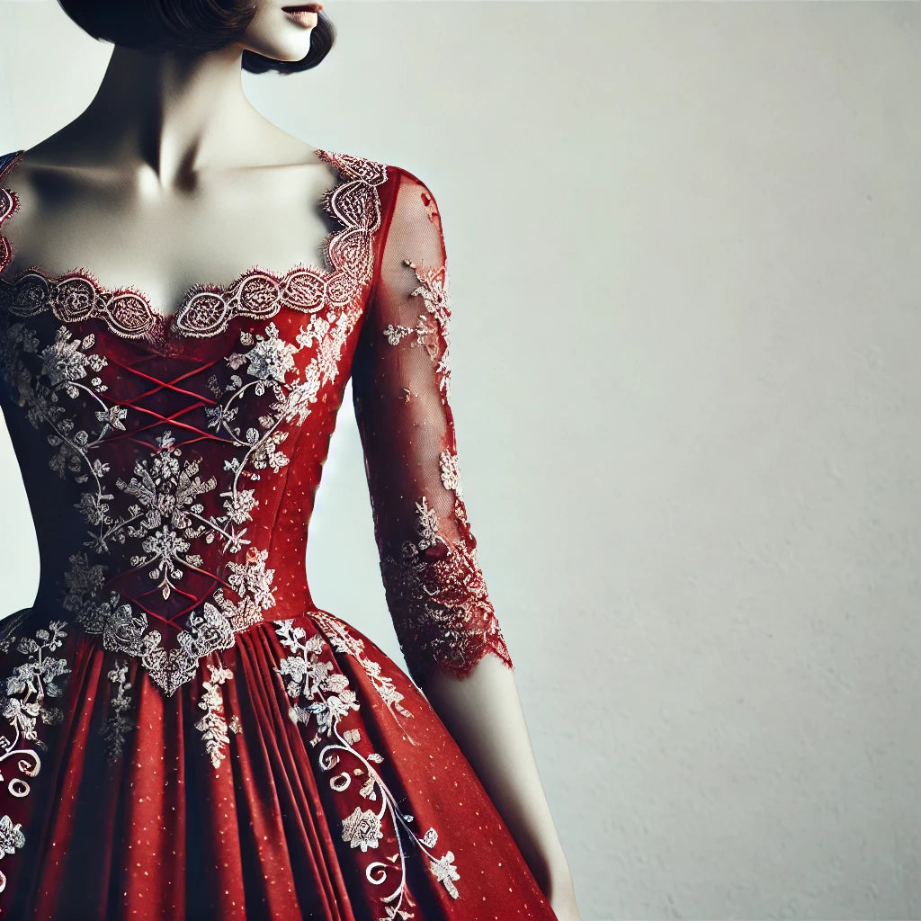 The beauty of red dirndls and wine-red dirndl blouses 