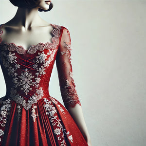 The beauty of red dirndls and wine-red dirndl blouses 