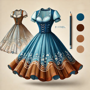 Die Faszination der blau-braunen, braun-goldenen und anderen Dirndl - Eine Reise in die Welt der Eleganz und Selbstfindung
