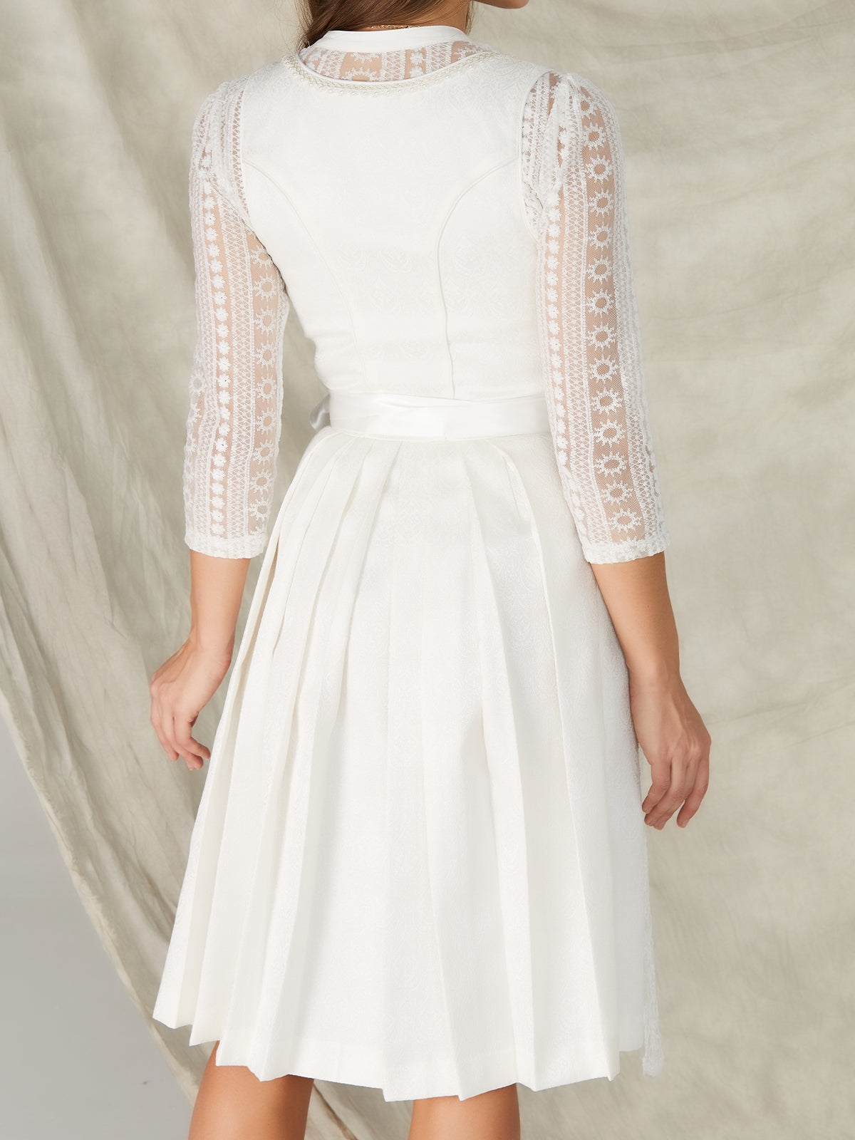 White Hook Closure Straight Neck Dirndl Hannah 