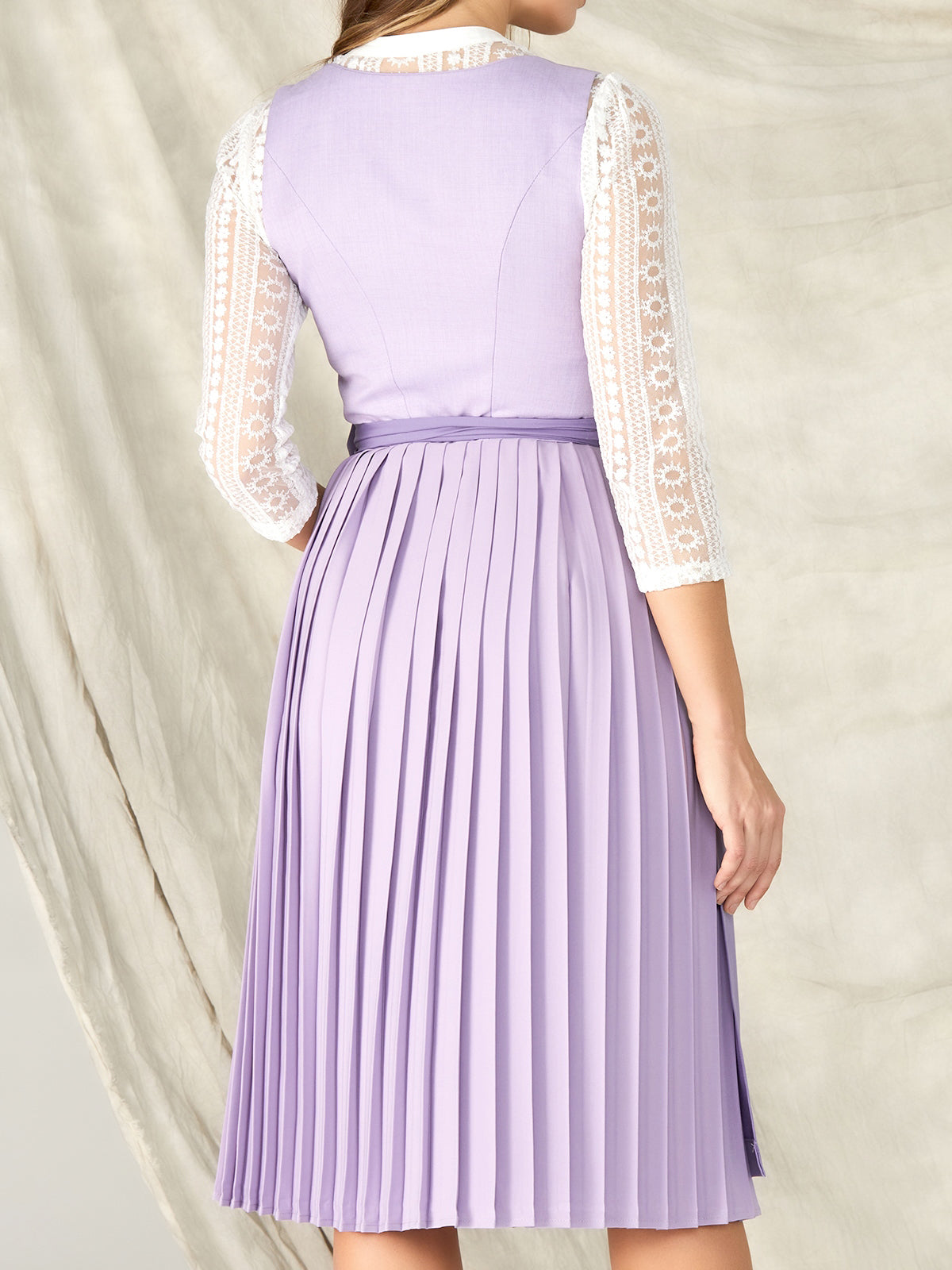 Purple Buttons Straight Neck Dirndl Rona 