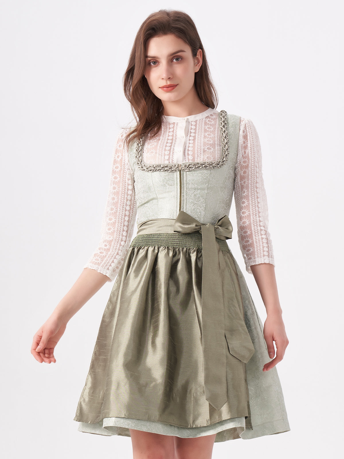 Grün Allover Muster Dirndl Alexis