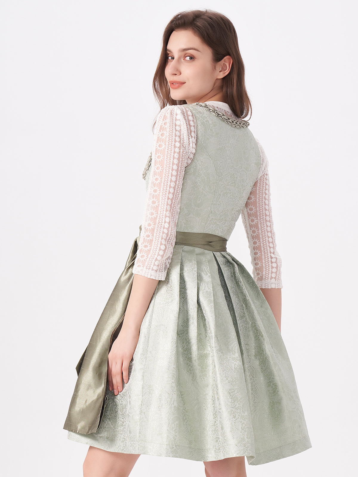 Grün Allover Muster Dirndl Alexis