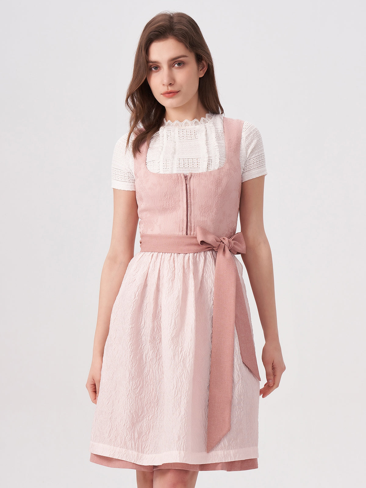 Pink Floral Pattern Dirndl Anja 