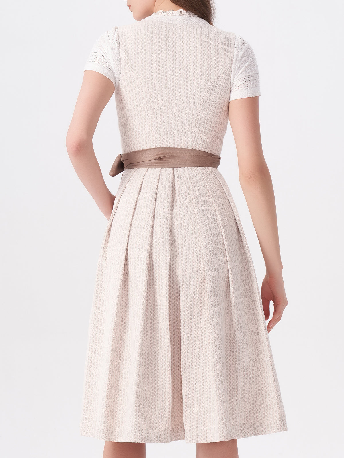 Beige structured pattern Dirndl Helena 