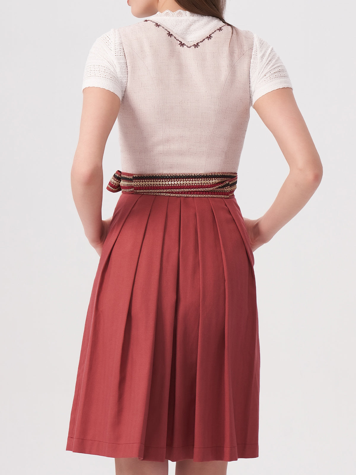 Pink Structured Pattern Dirndl Thoma 