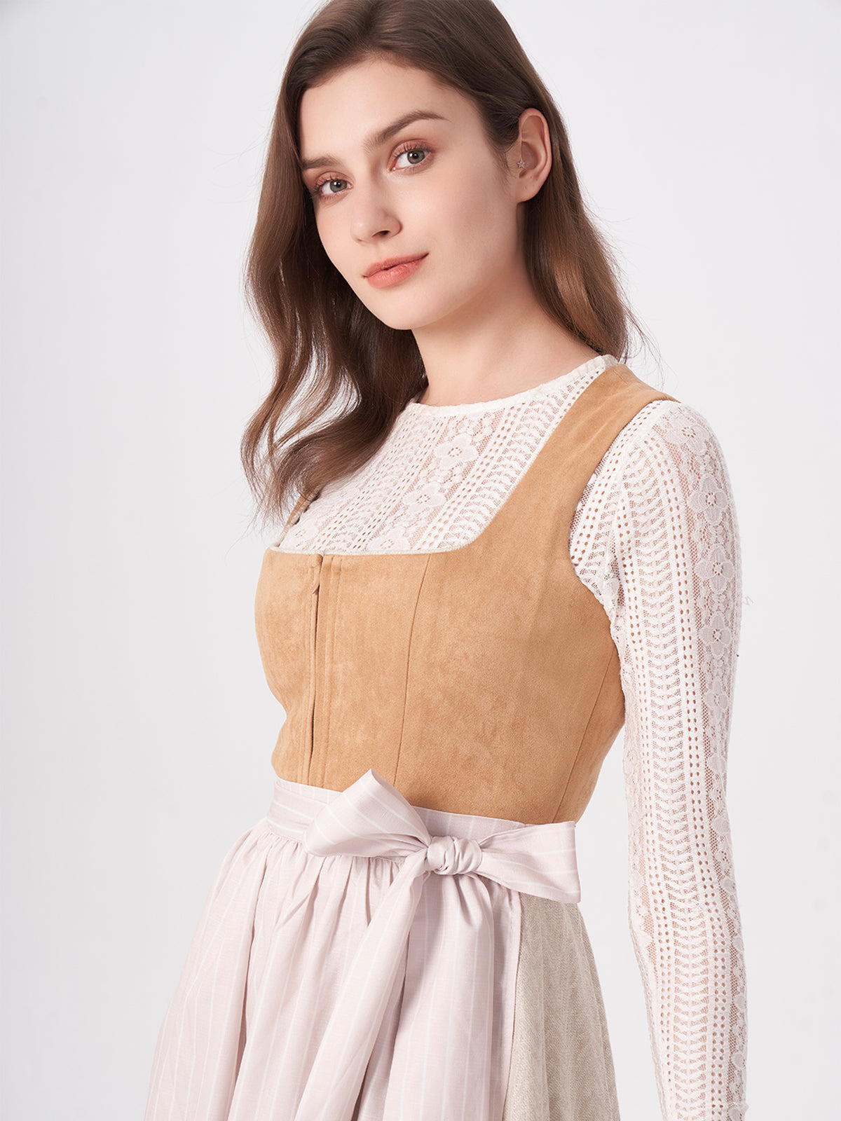 Brown Patterned Dirndl Freda 