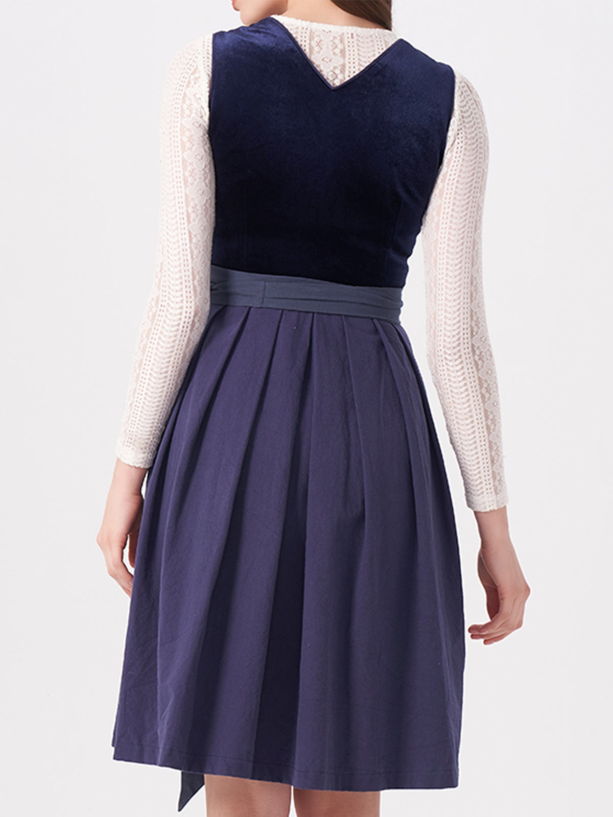 Dirndl with blue velvet bodice Melisa 