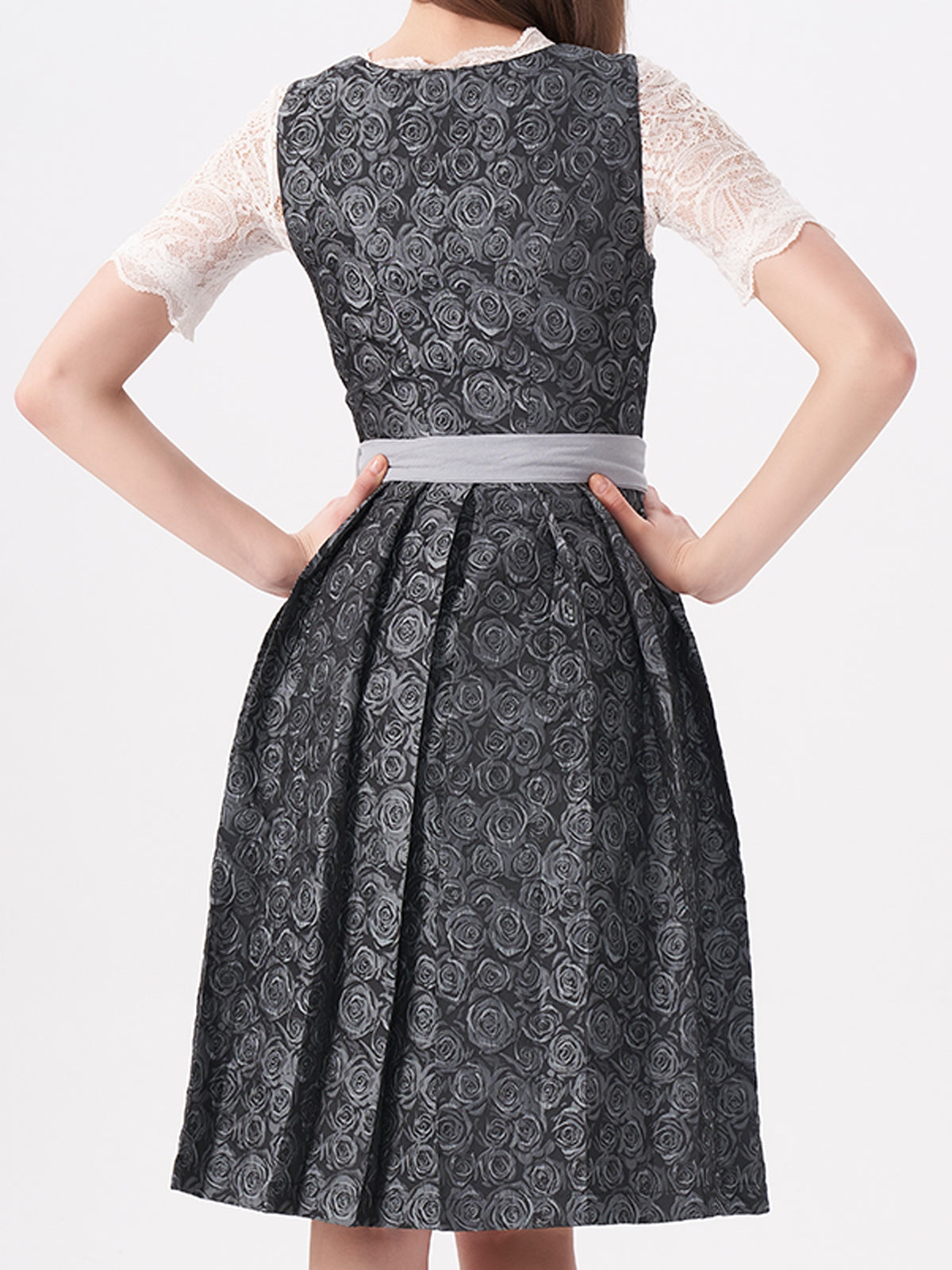 Blue Floral Pattern Dirndl Nadine 