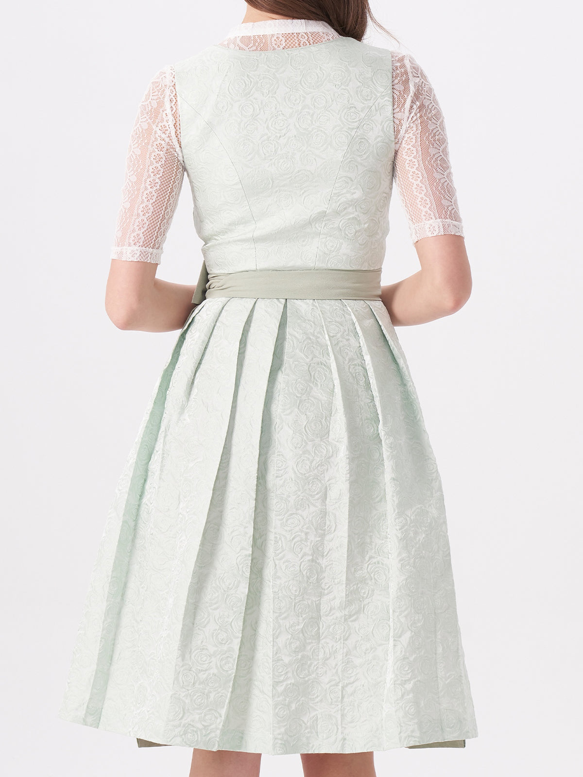 Floral Pattern Dirndl In Green Nadine 