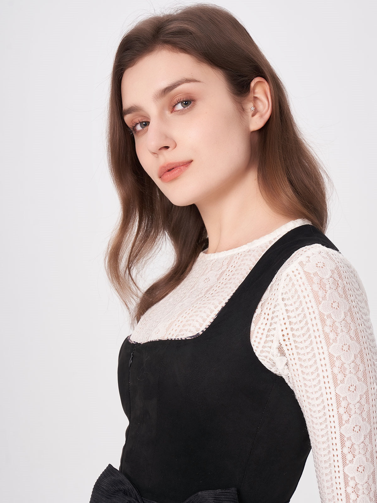 Black Geometric Pattern Dirndl Veronika 