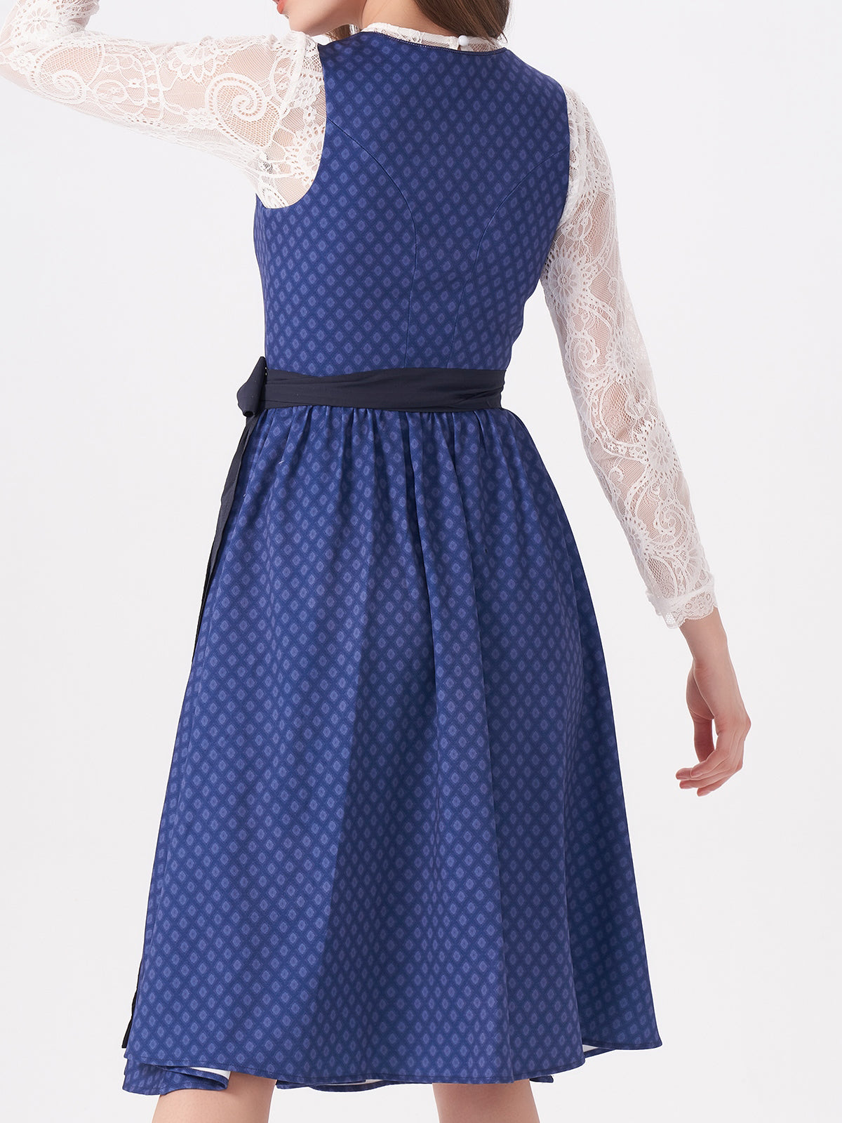 Blue Structured Pattern Dirndl Daniela 