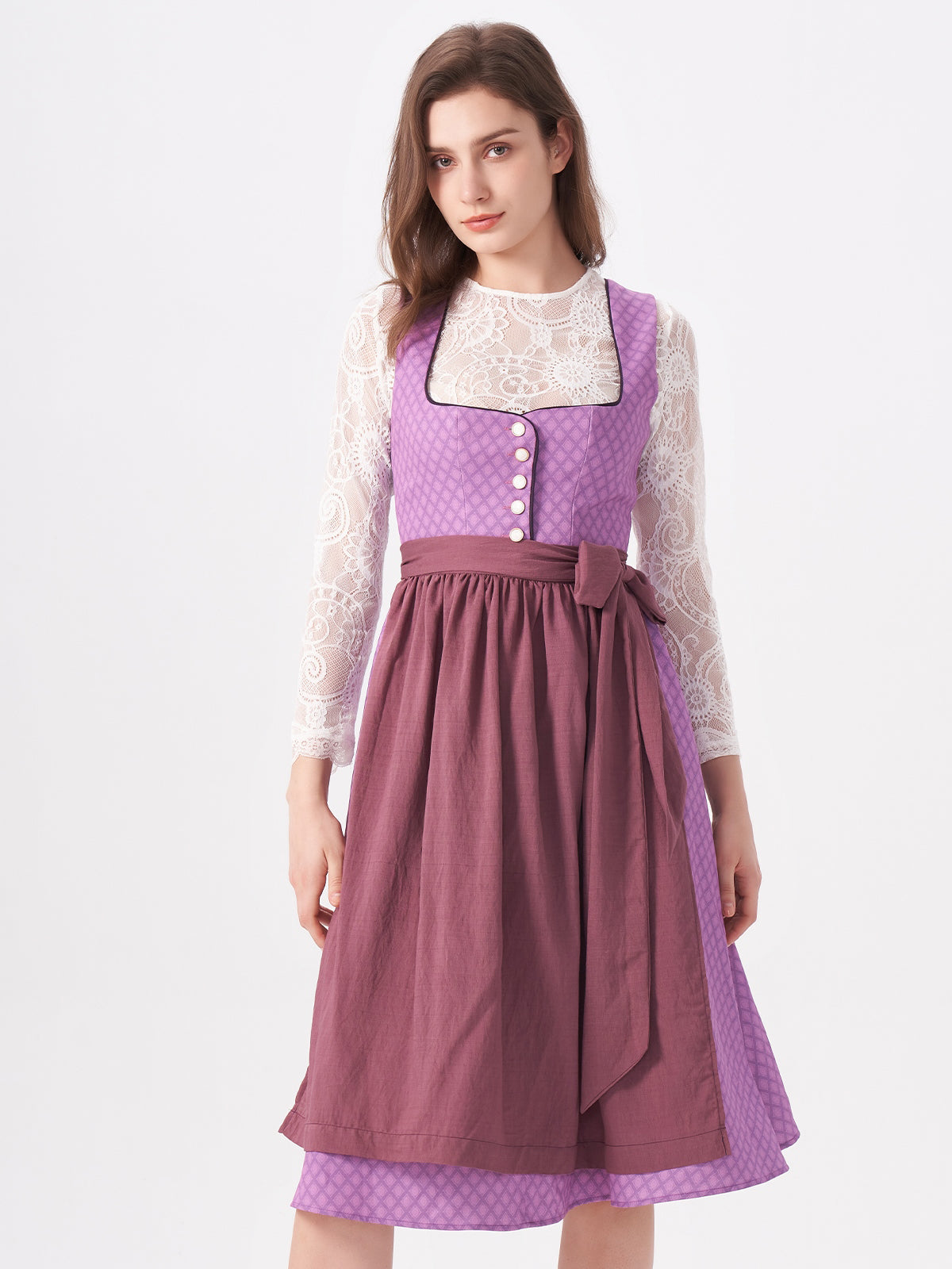 Purple Structured Pattern Dirndl Daniela 