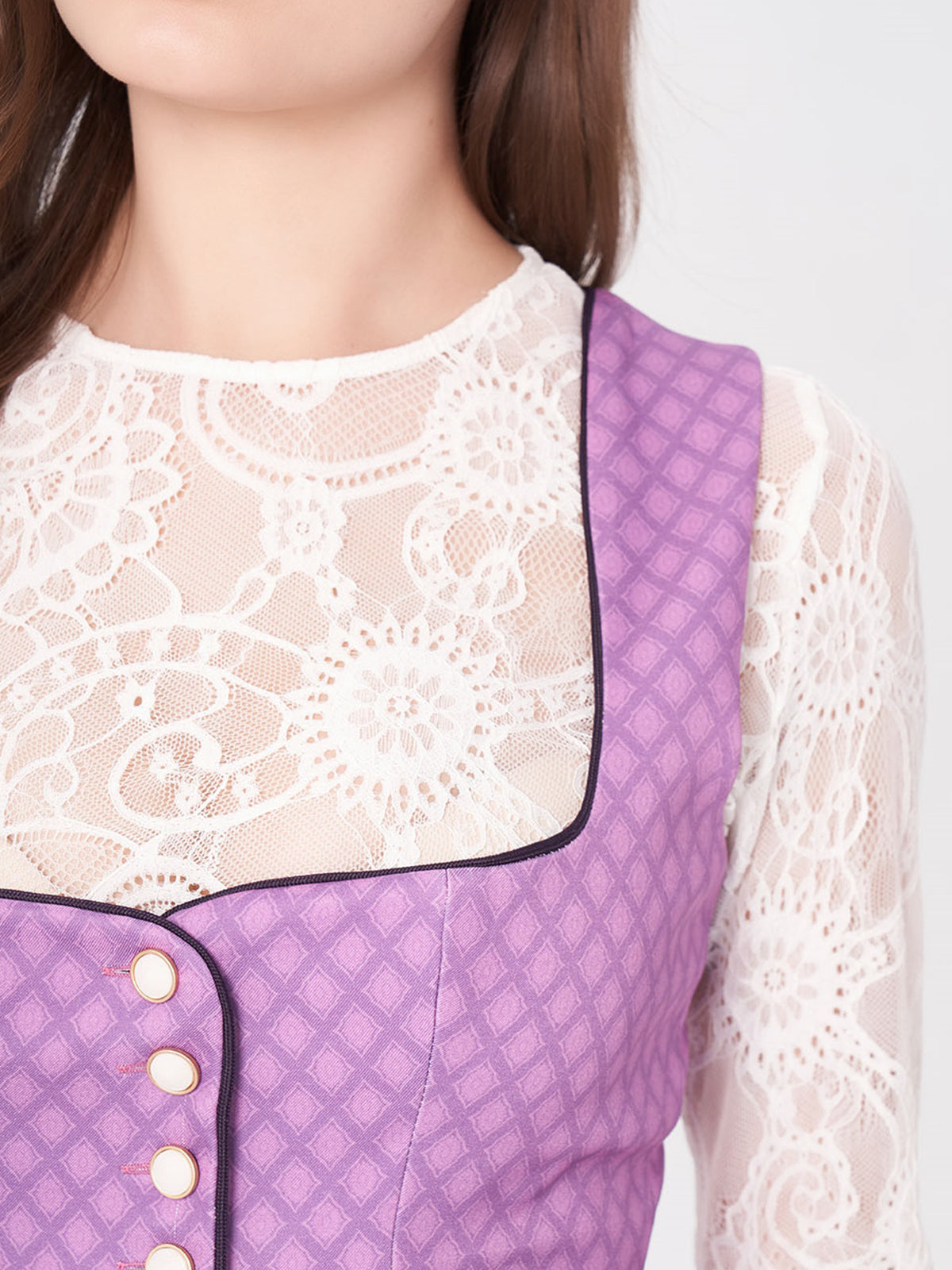 Purple Structured Pattern Dirndl Daniela 
