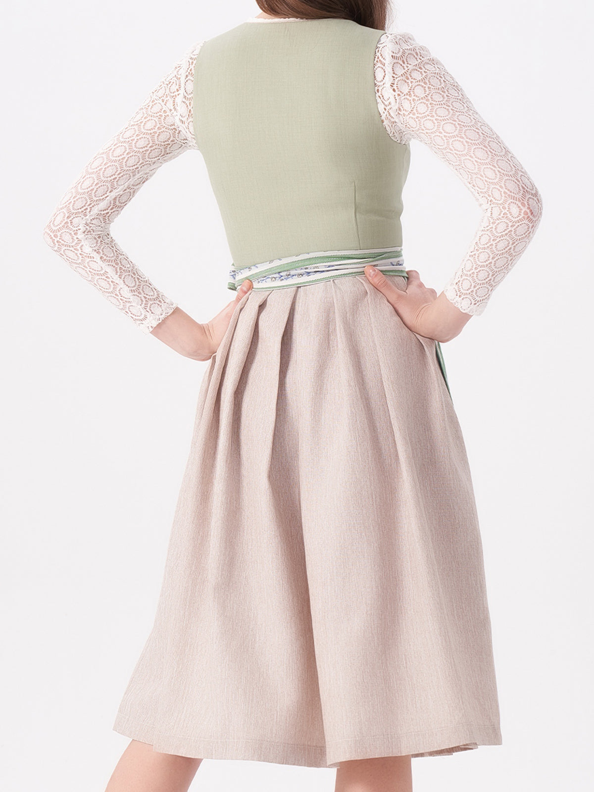 Green Floral Pattern Dirndl Kristin 