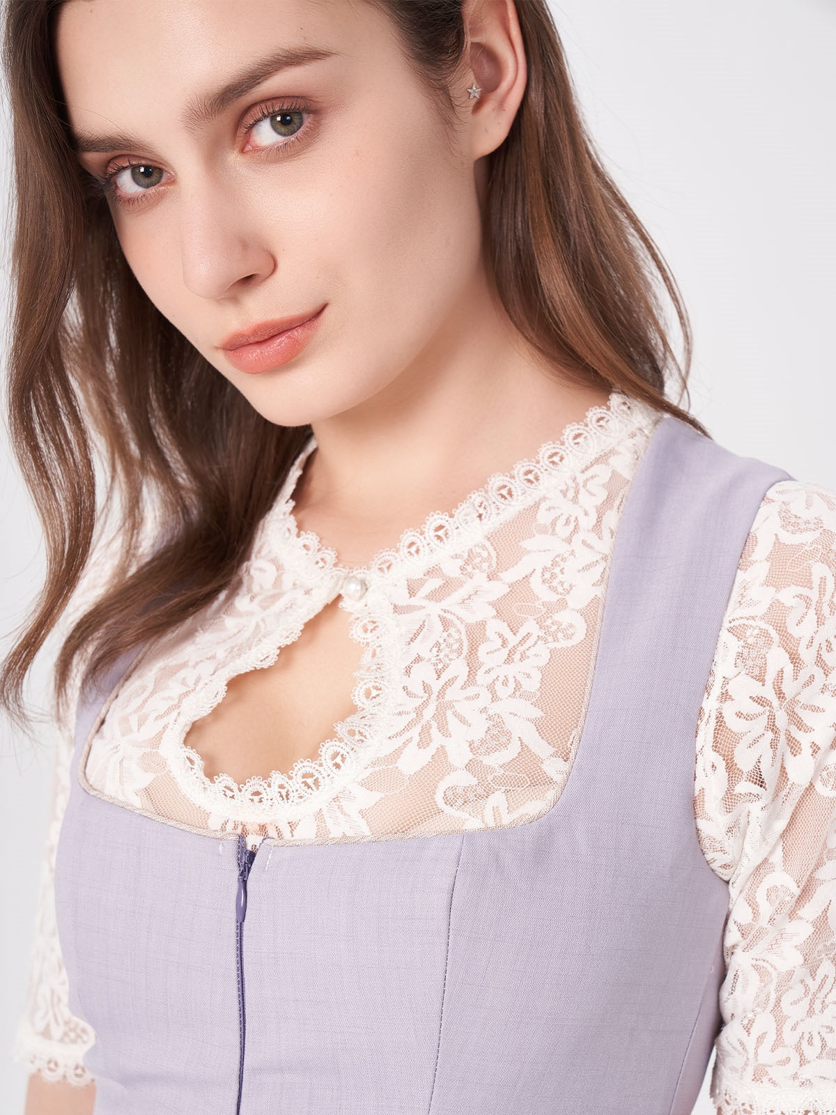 Purple Floral Pattern Dirndl Kristin 