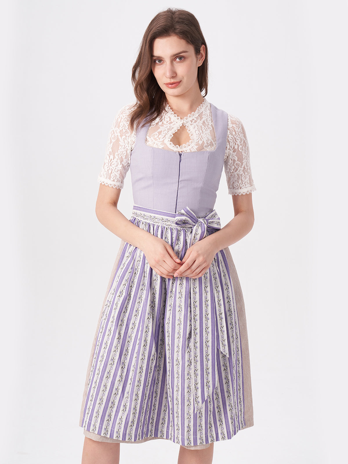 Purple Floral Pattern Dirndl Kristin 