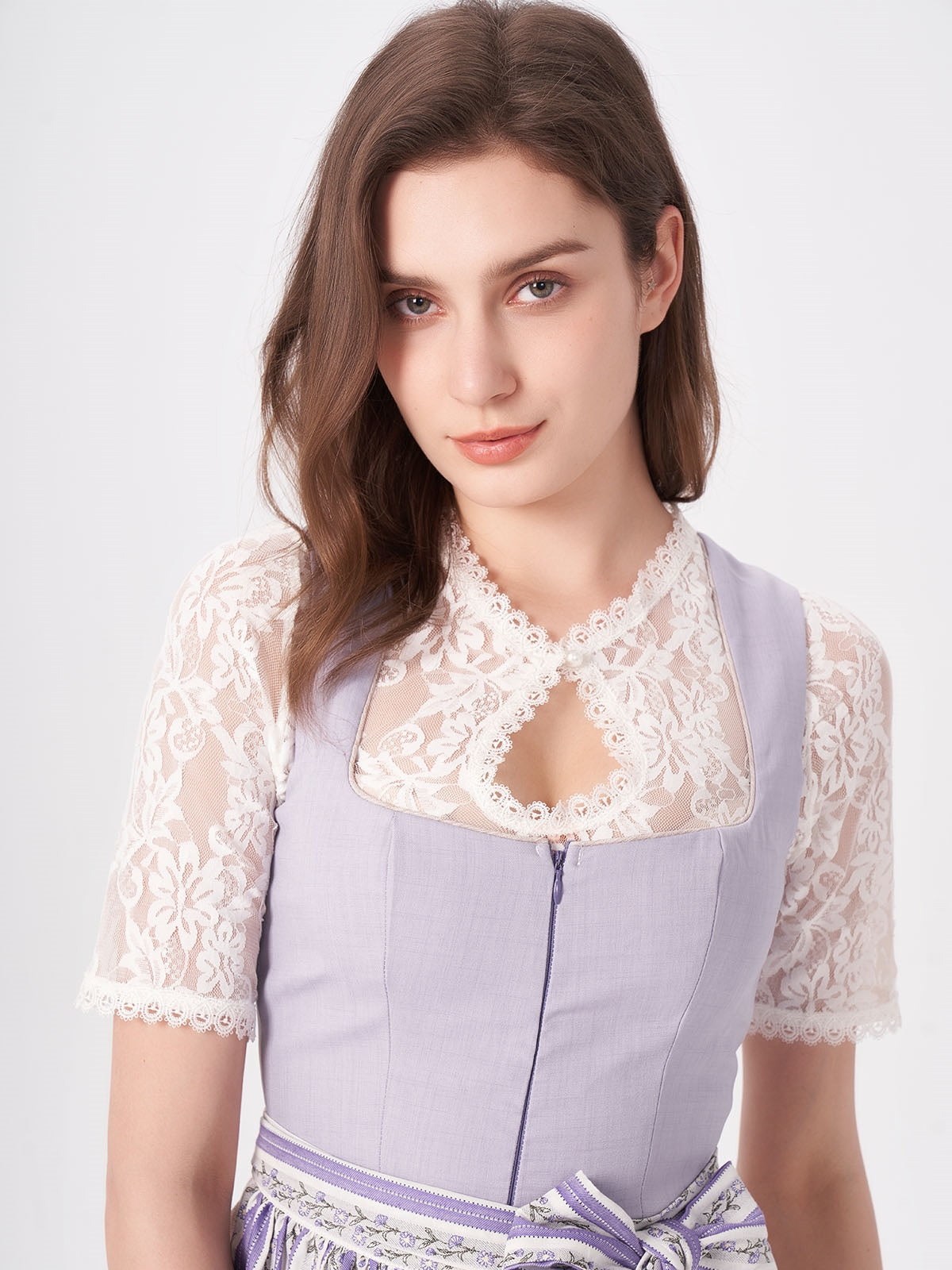 Purple Floral Pattern Dirndl Kristin 