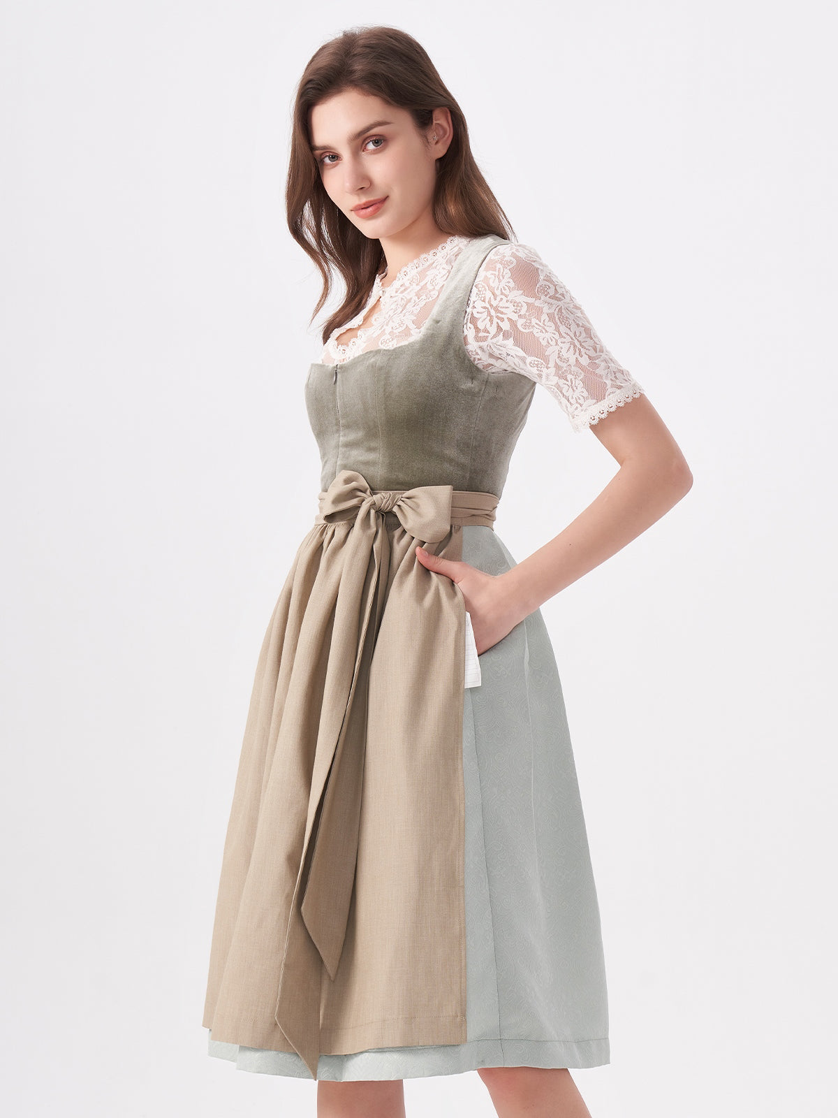 Green Dirndl with Suede Bodice Watt 