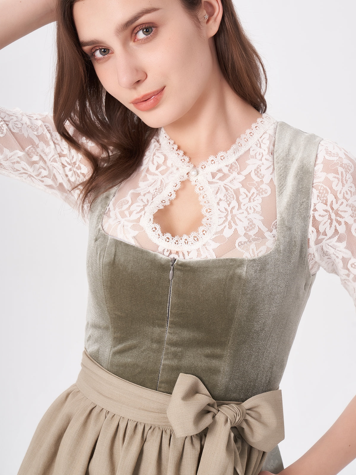 Green Dirndl with Suede Bodice Watt 