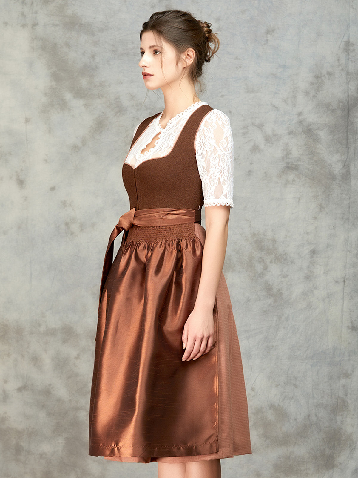Brown plain Dirndl Hanni 