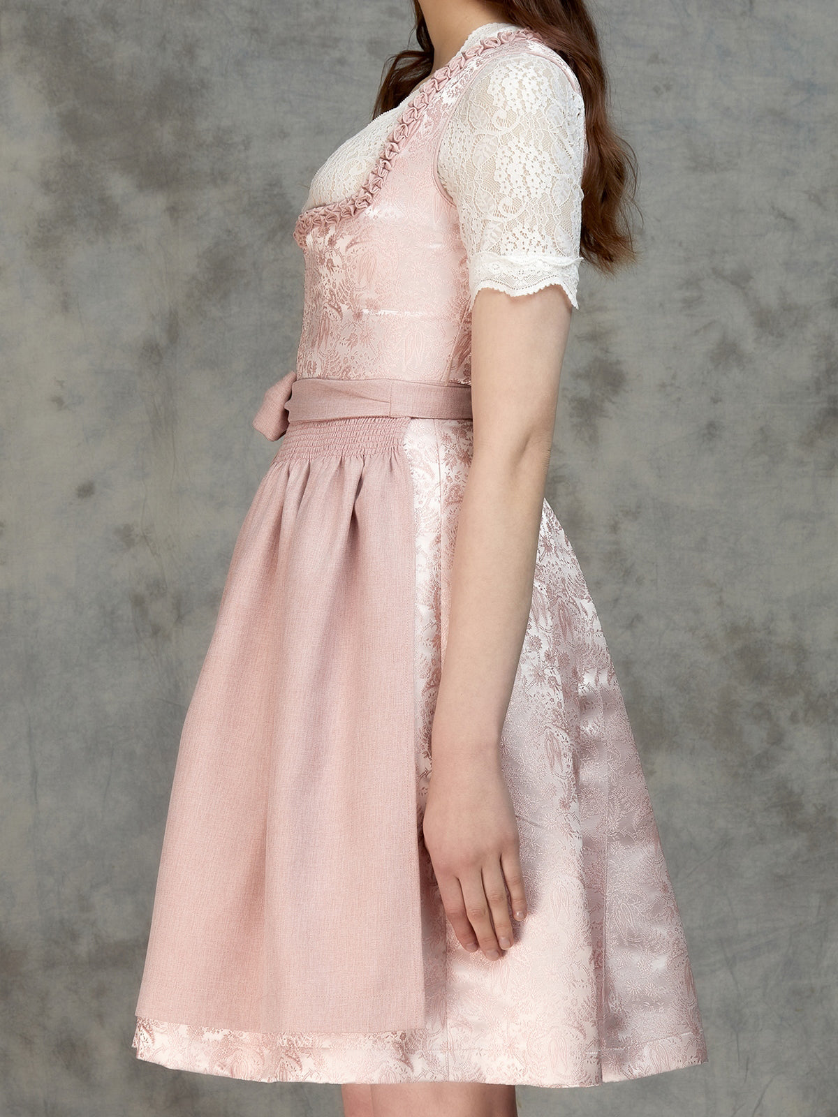 Dirndl in pink with paisley design Rita 