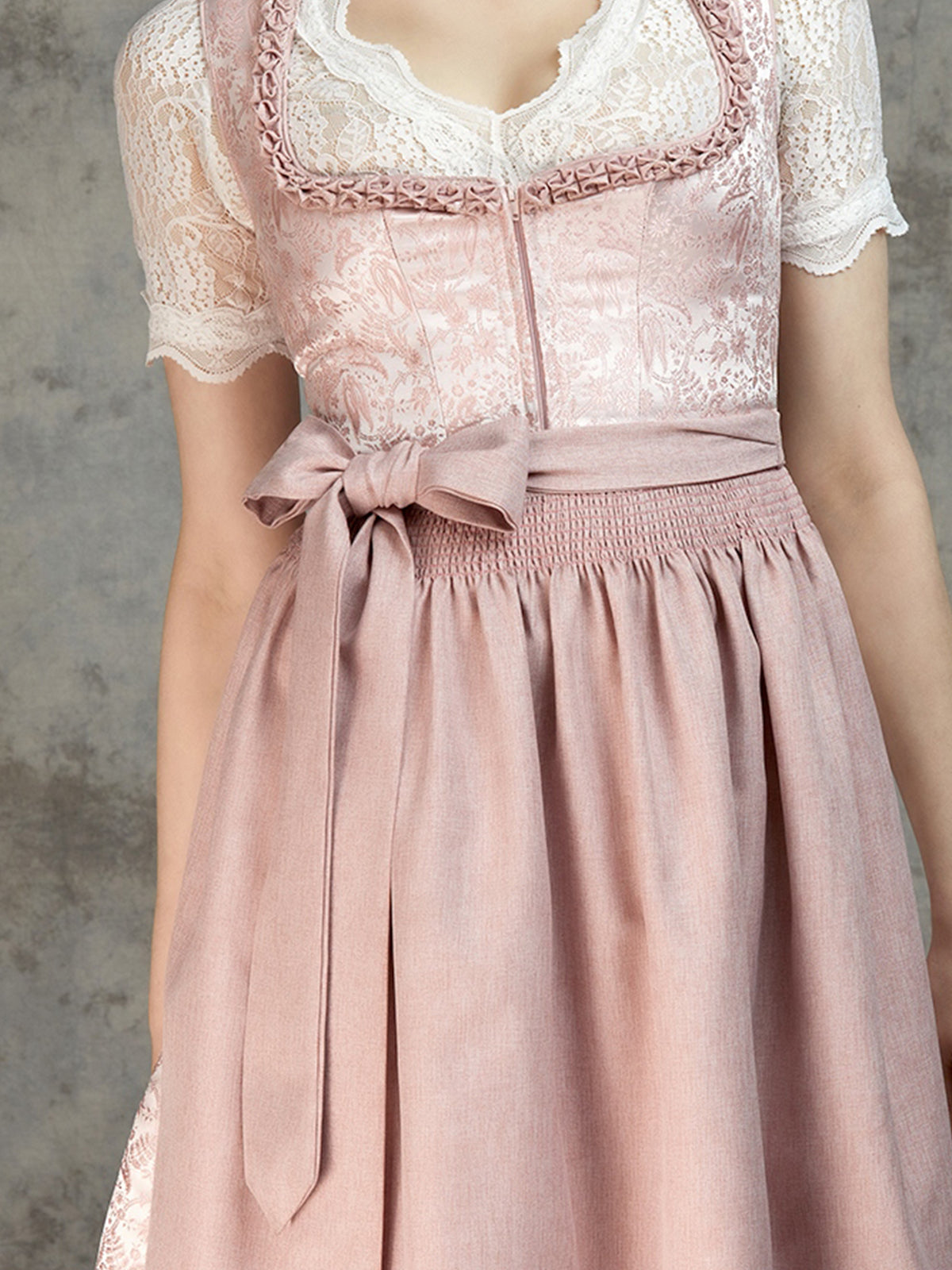 Dirndl in pink with paisley design Rita 