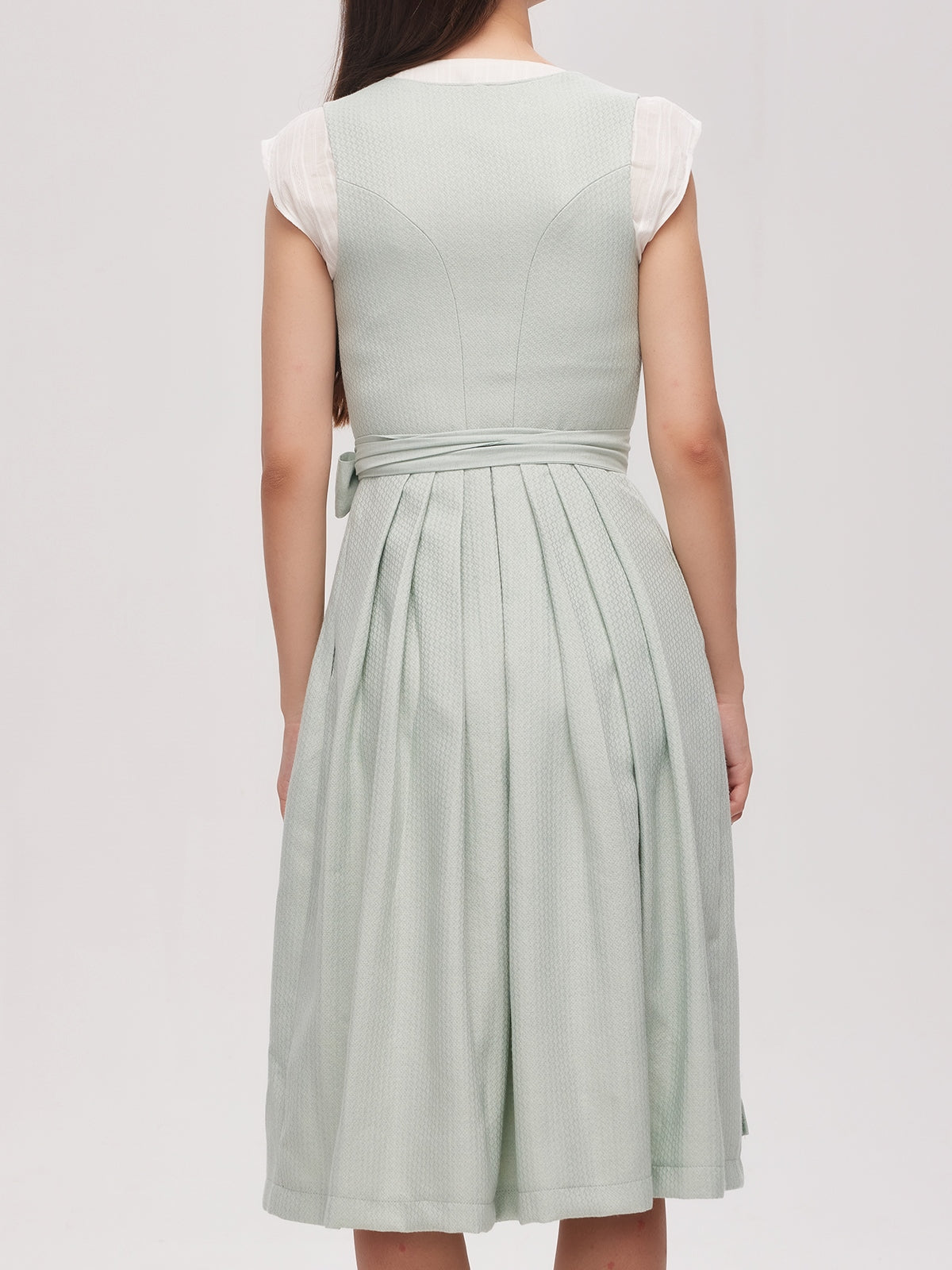 Green Zipper Front Sweetheart Neck Dirndl Camille 